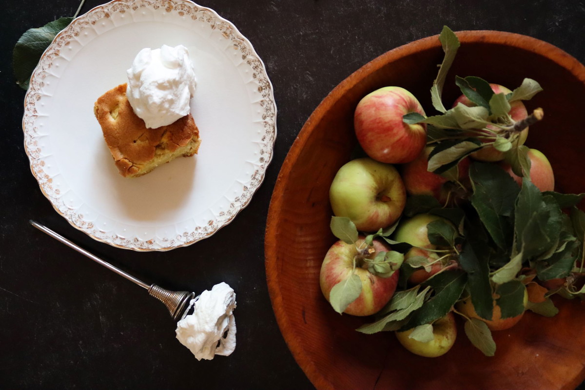 Spiced Apple Cake with Spiced Whipped Cream