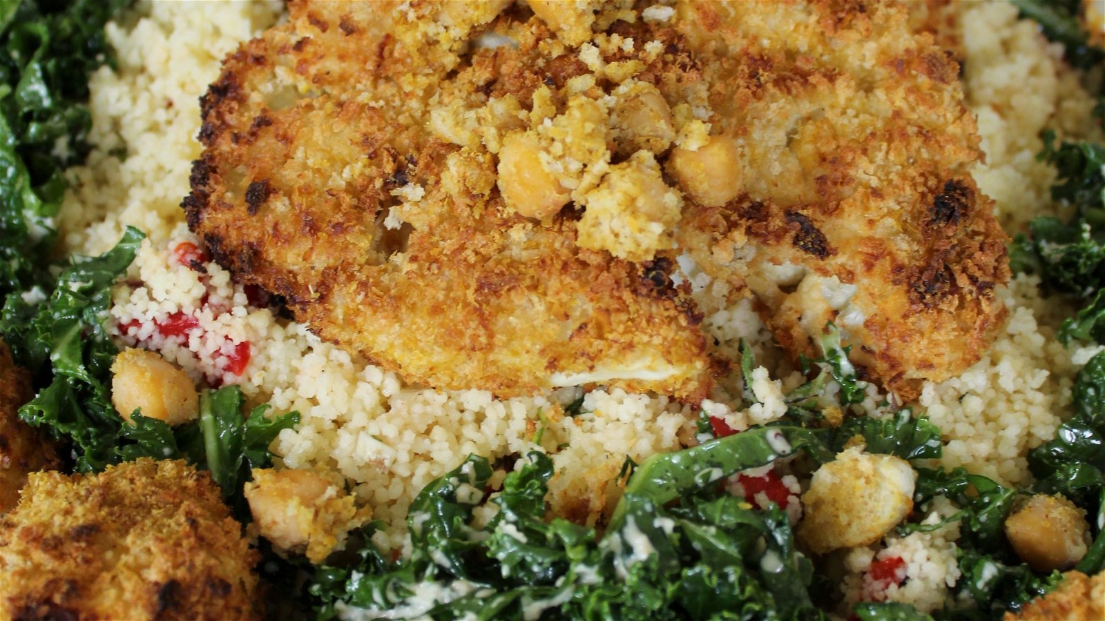 Image of Tahini & Cumin Crusted Cauliflower with Couscous Salad