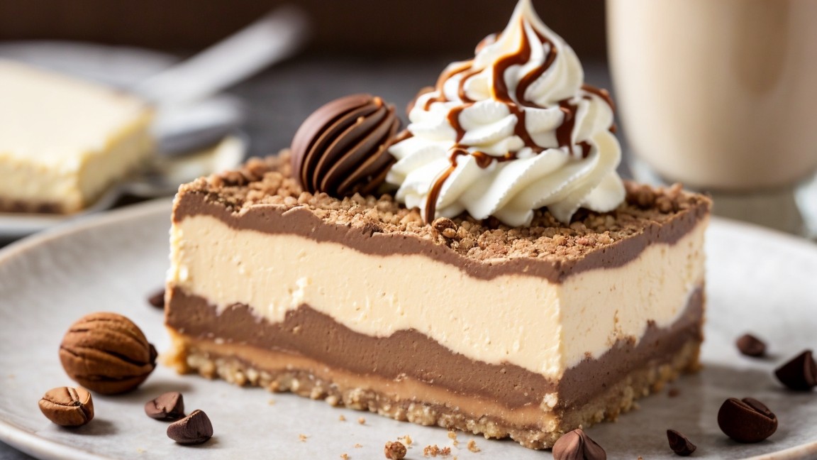 Hazelnut Mocha Cheesecake Bars (Keto-Friendly)