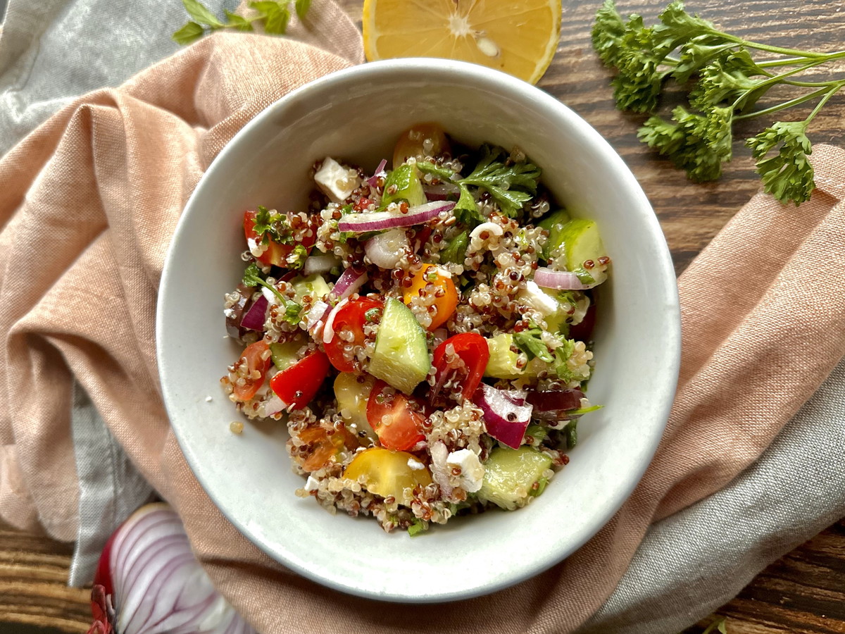 Milanese Cucumber Quinoa Tabbouleh (Gluten Free)