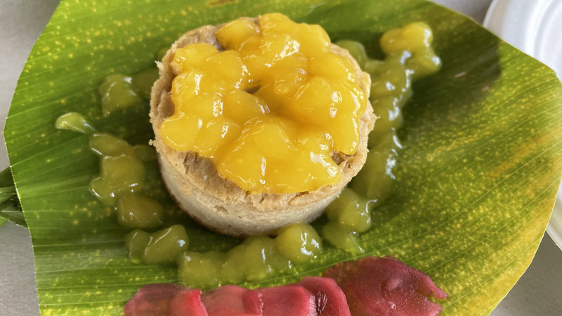 ʻUlu Baked Pudding with Tangerine Ginger Sauce