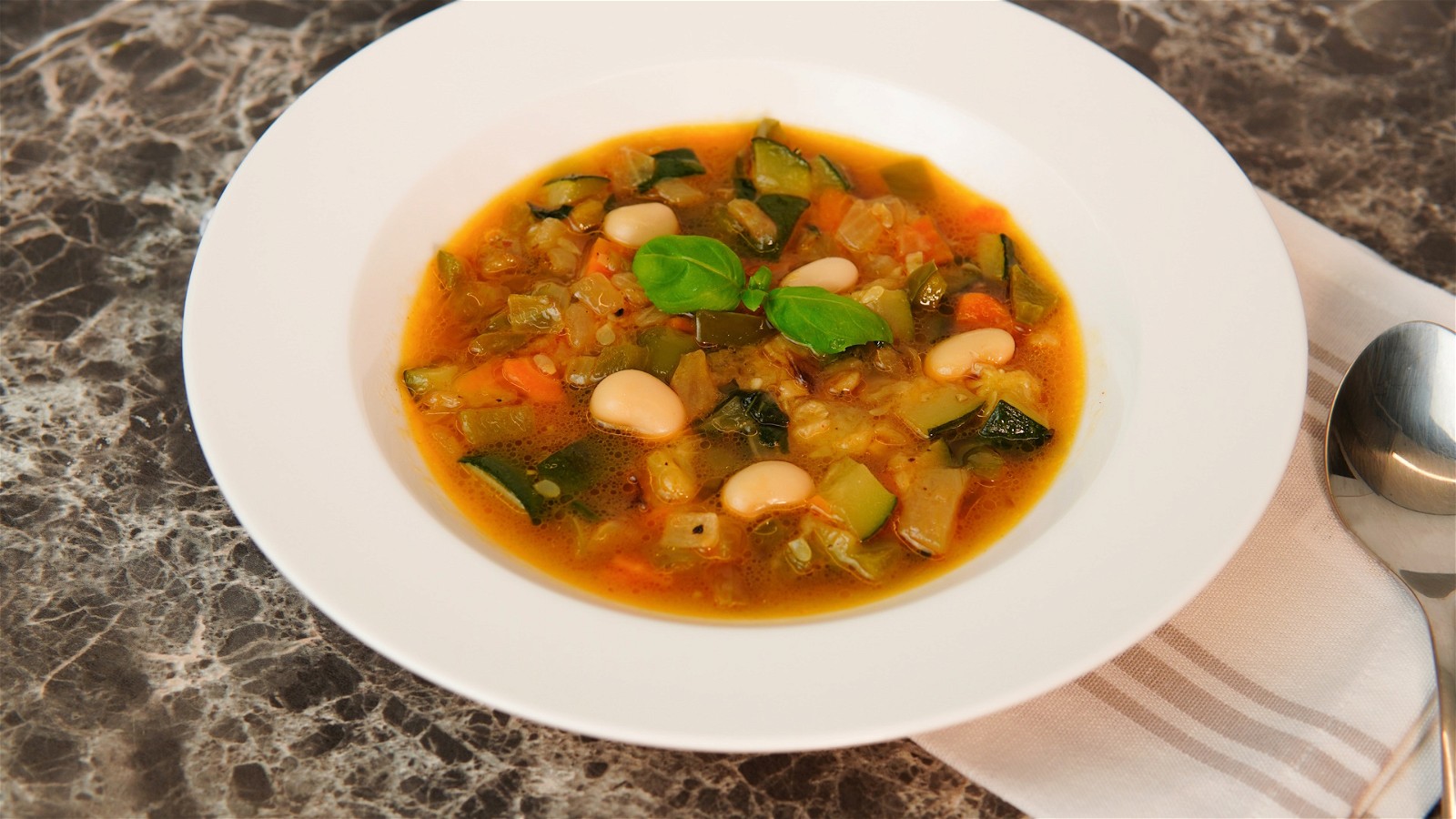 Image of Beans with Zucchini Soup (Grah s Tikvicama)