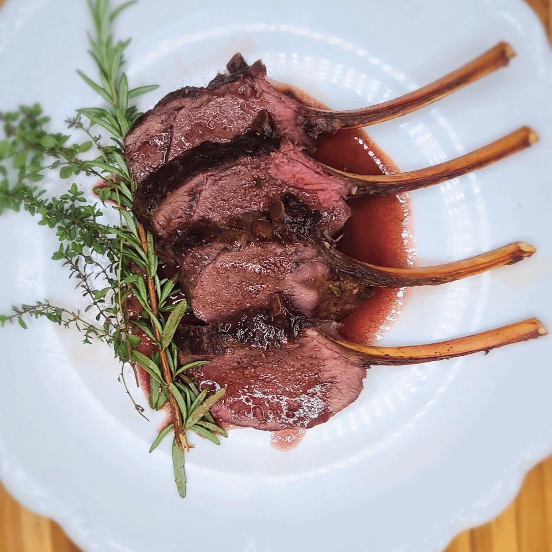Herb Roasted French Rack of Elk 