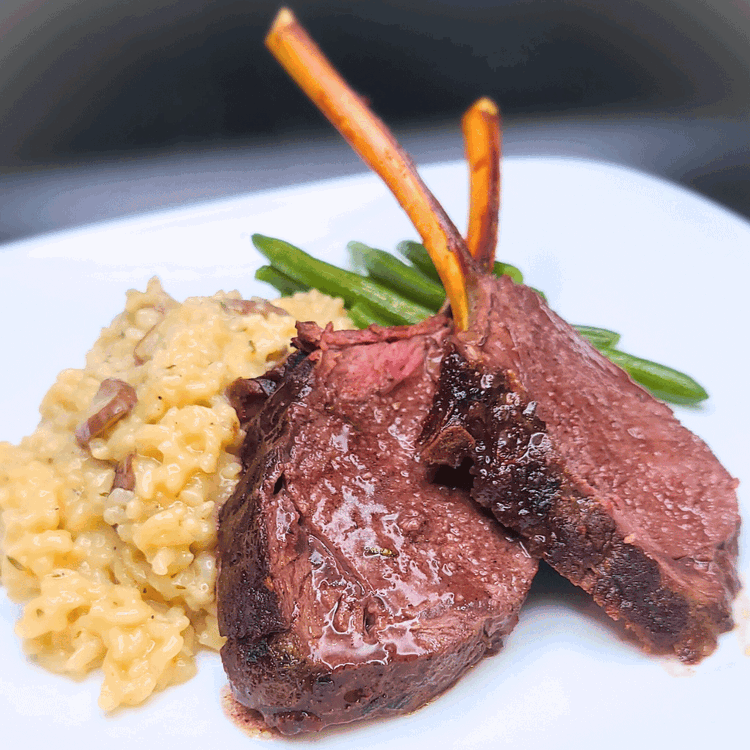 Image of Fan out medallions on a plate and drizzle with wine sauce (excess sauce can be served separately). Serve immediately with your favorite sides.