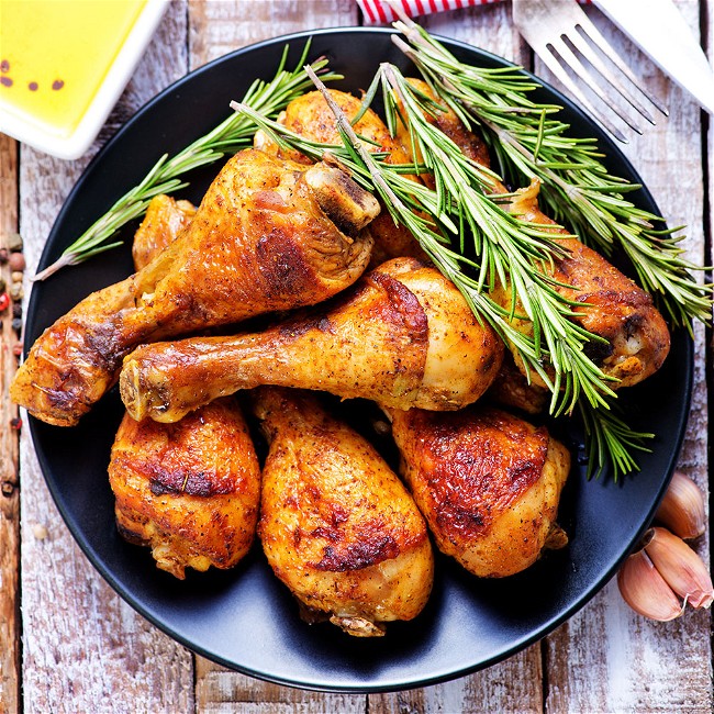 Image of Perfectly Gold & Savory Baked Chicken Legs