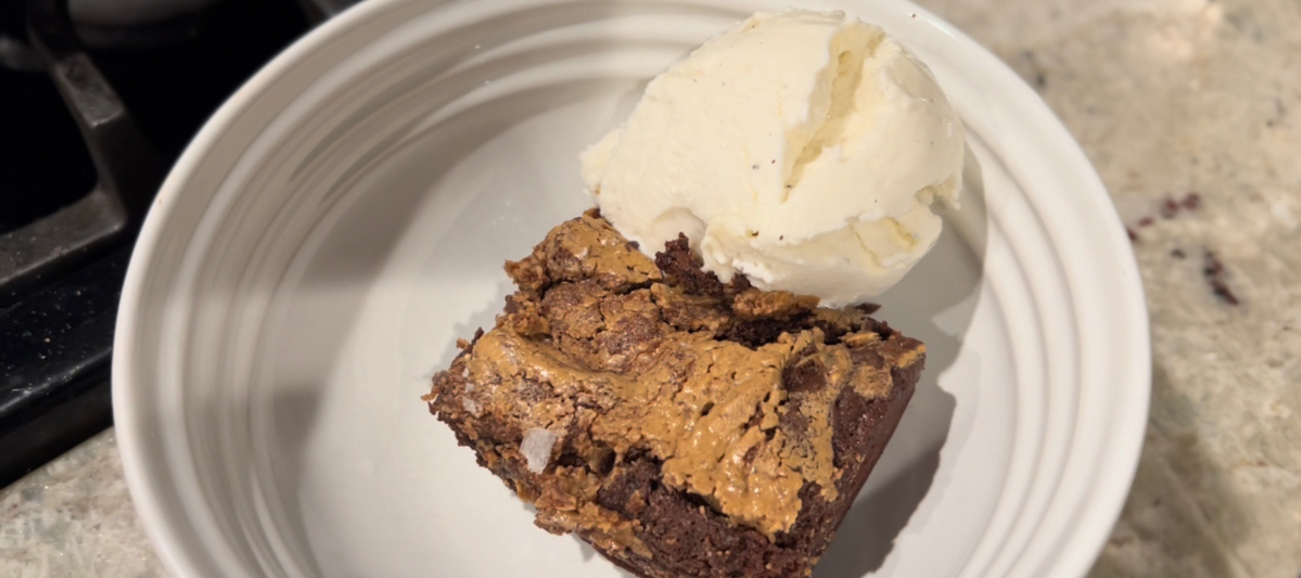 Georgia Grinders Pecan-Peanut Butter Brownies
