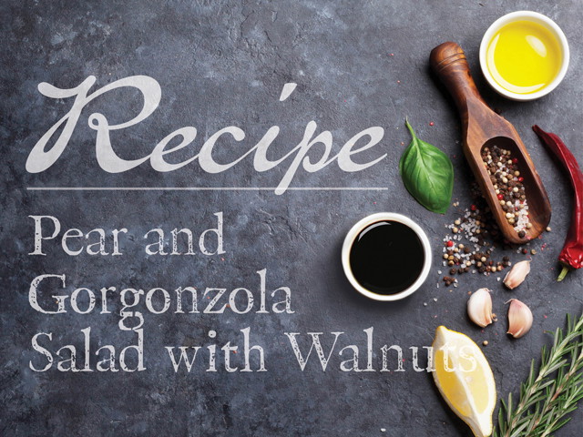 Pear and Gorgonzola Salad with Walnuts