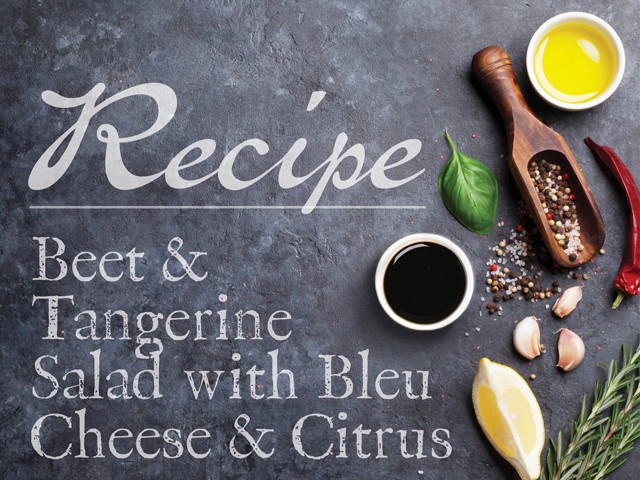 Image of Beet & Tangerine Salad with Bleu Cheese & Citrus Vinaigrette