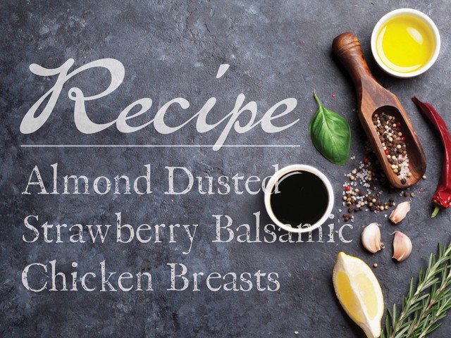 Image of Almond Dusted Strawberry Balsamic Chicken Breasts