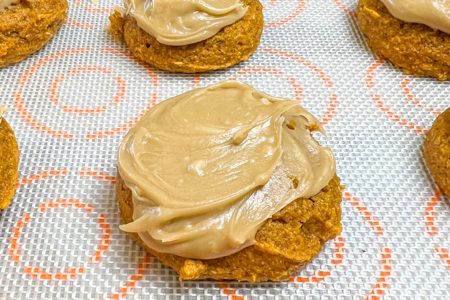 Pumpkin Cookies with Brown Sugar Frosting