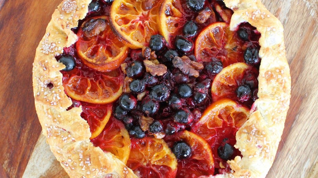 Image of Rustic Cranberry Crostada with Candied Oranges