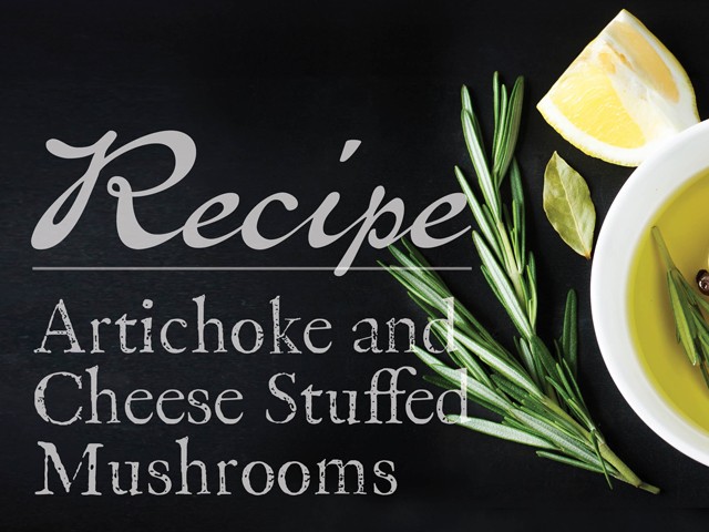 Image of Artichoke and Cheese Stuffed Mushrooms