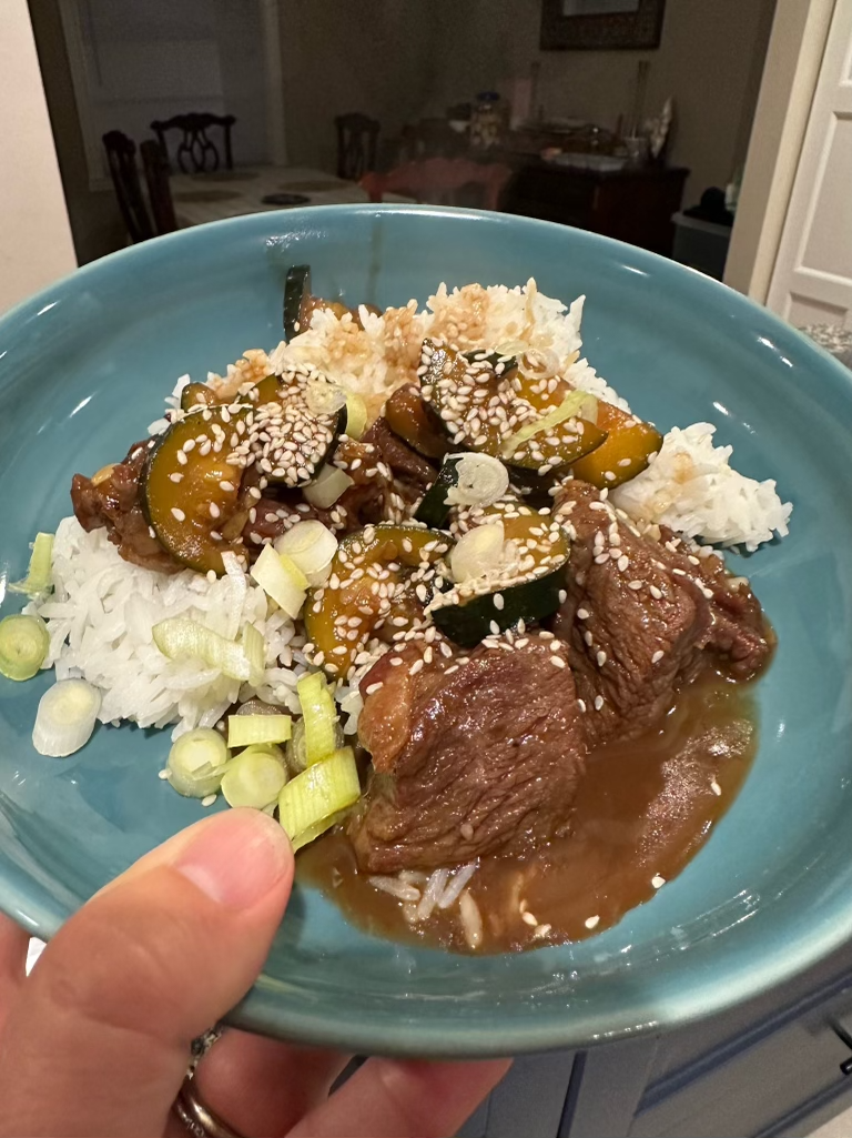 Korean BBQ Beef and Zucchini Stir Fry