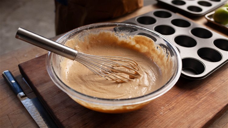 Image of To make the cupcakes, whisk together the spice cake mix,...