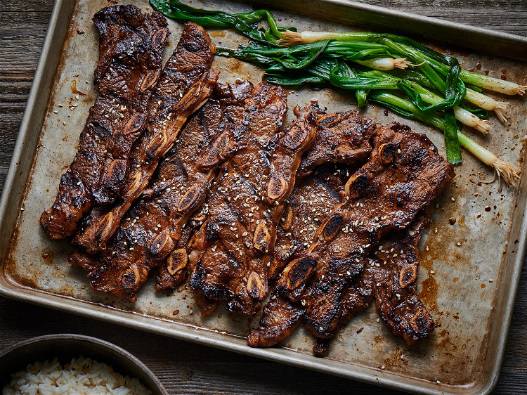 Image of Sprinkle the short ribs with sesame seeds and serve with...