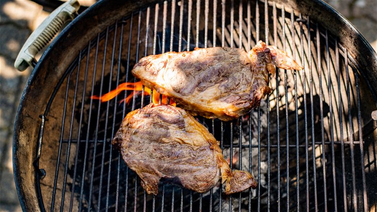 Image of Sear it in a ripping-hot skillet, or on a grill...