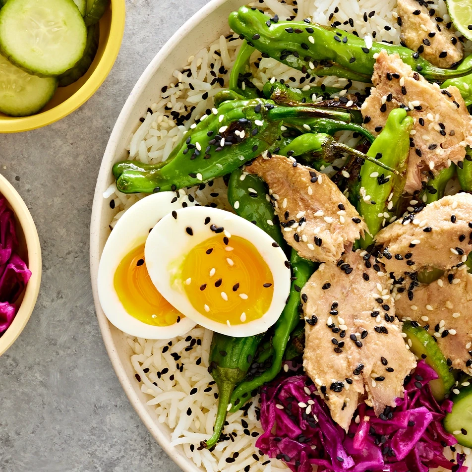 Teriyaki Smoked Mackerel Bento Bowl