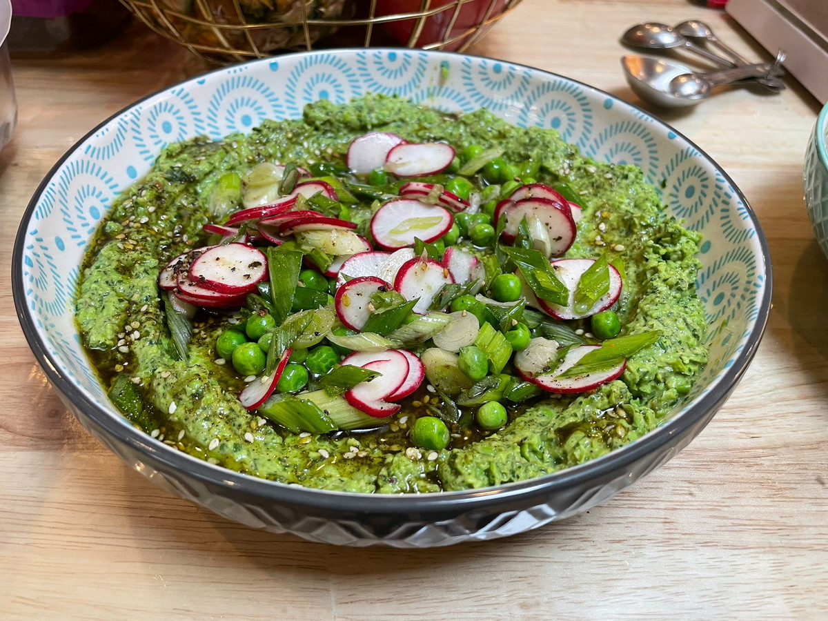 Peas, tahini, and Za’atar