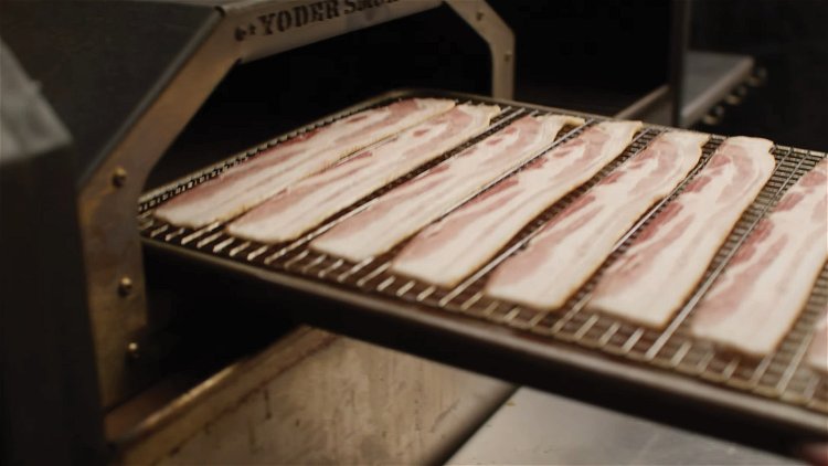 Image of Place your bacon on a jerky rack over a sheet...