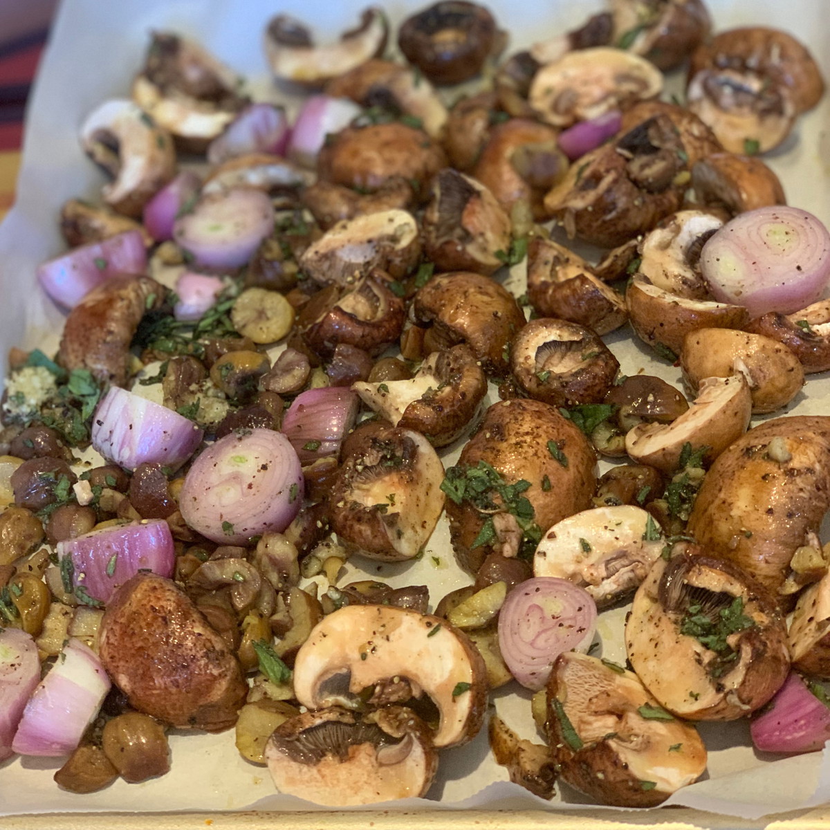 Mushrooms and Chestnuts Za'atar