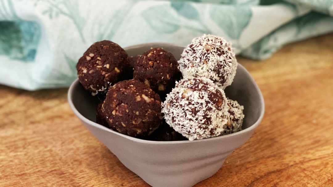 This is an image of chocolate bliss balls