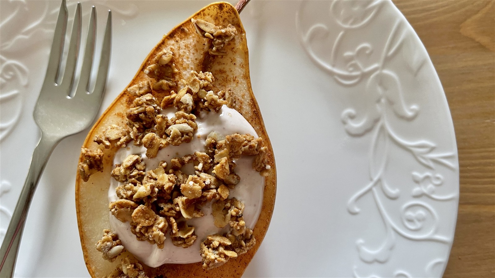 Image of Honey Baked Pears With Elderberry Yogurt