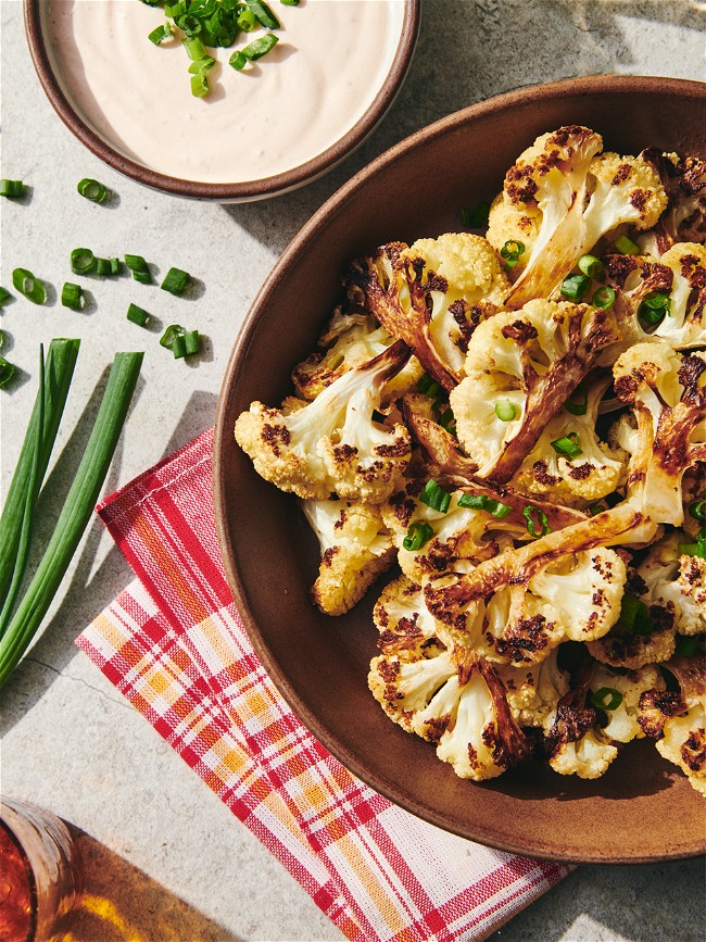 Image of Cauliflower Wings with Buffalo Yogurt Dip