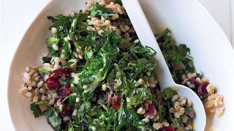 Image of Kale, barley and dried cherry salad 