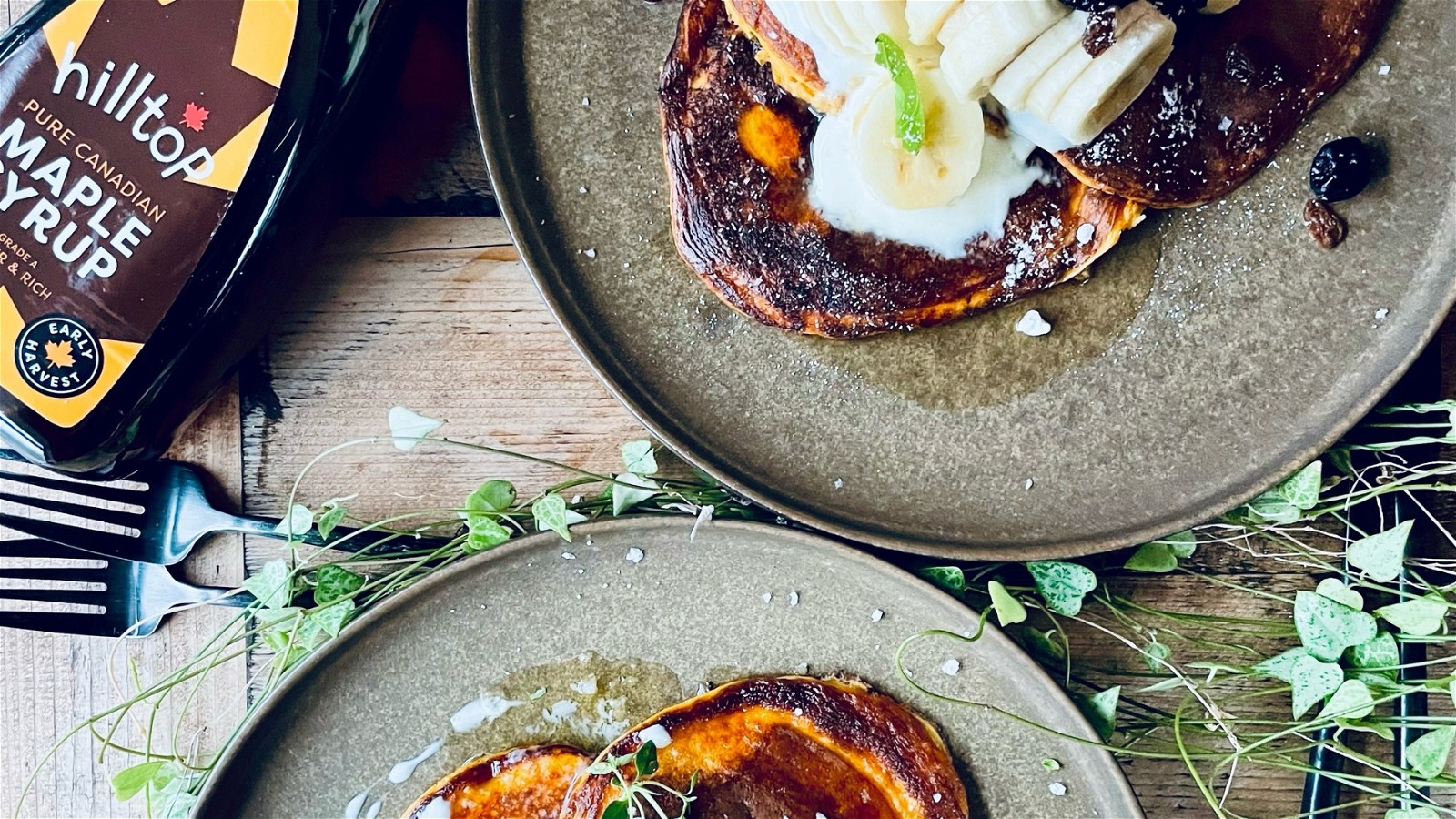 Image of Pumpkin Pancakes With Maple Syrup 