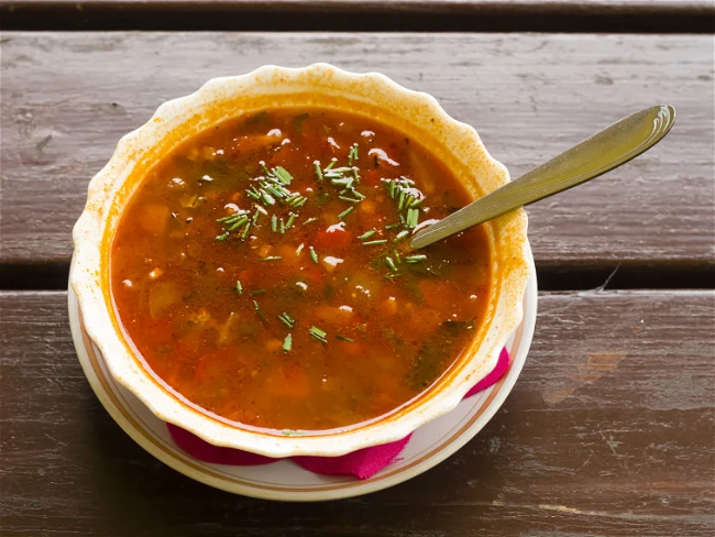 Image of Vegetable and Beef Flavored Noodle Soup