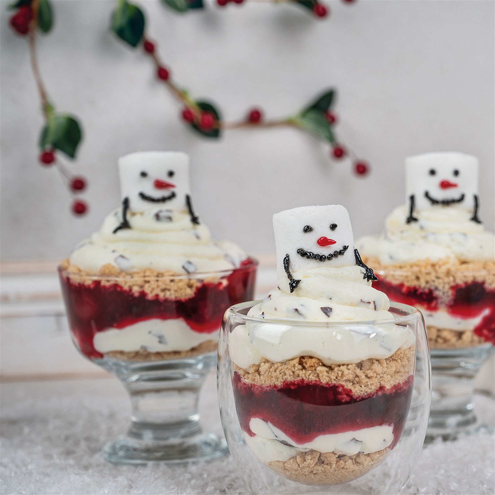 Schneemann-Dessert