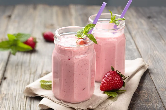 Image of Strawberries and Cream Milkshake Recipes