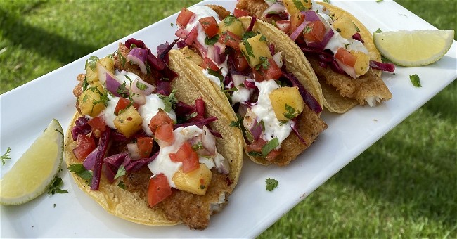 Image of Fish Tacos with Pineapple Salsa Recipe