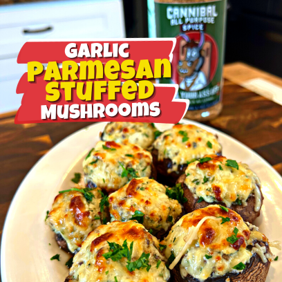 Image of Garlic Parmesan Stuffed Mushrooms