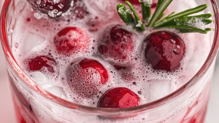 Image of Sugared Cranberry Holiday Punch Bowl