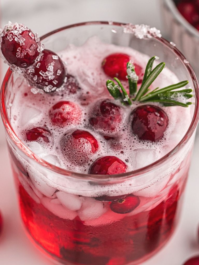Sugared Cranberry Holiday Punch Bowl
