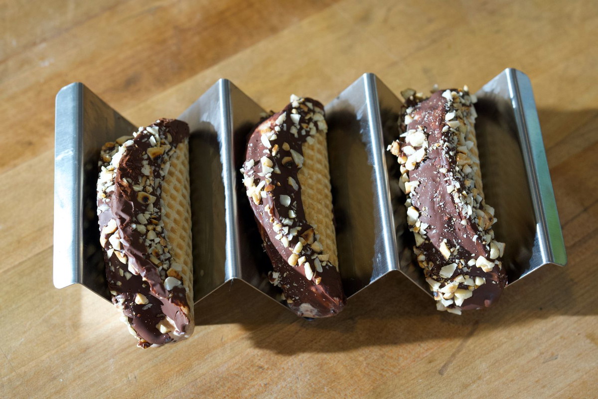 Choco Tacos with Champurrado Ice Cream