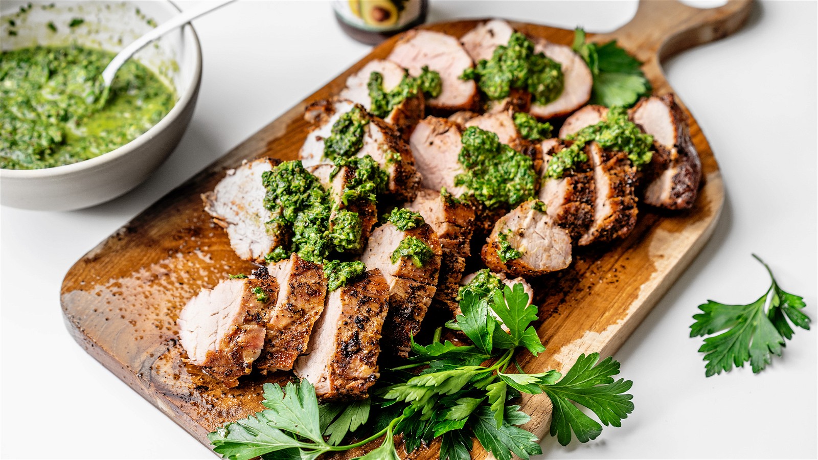 Image of Pork Tenderloin with Homemade Chimmichurri Sauce