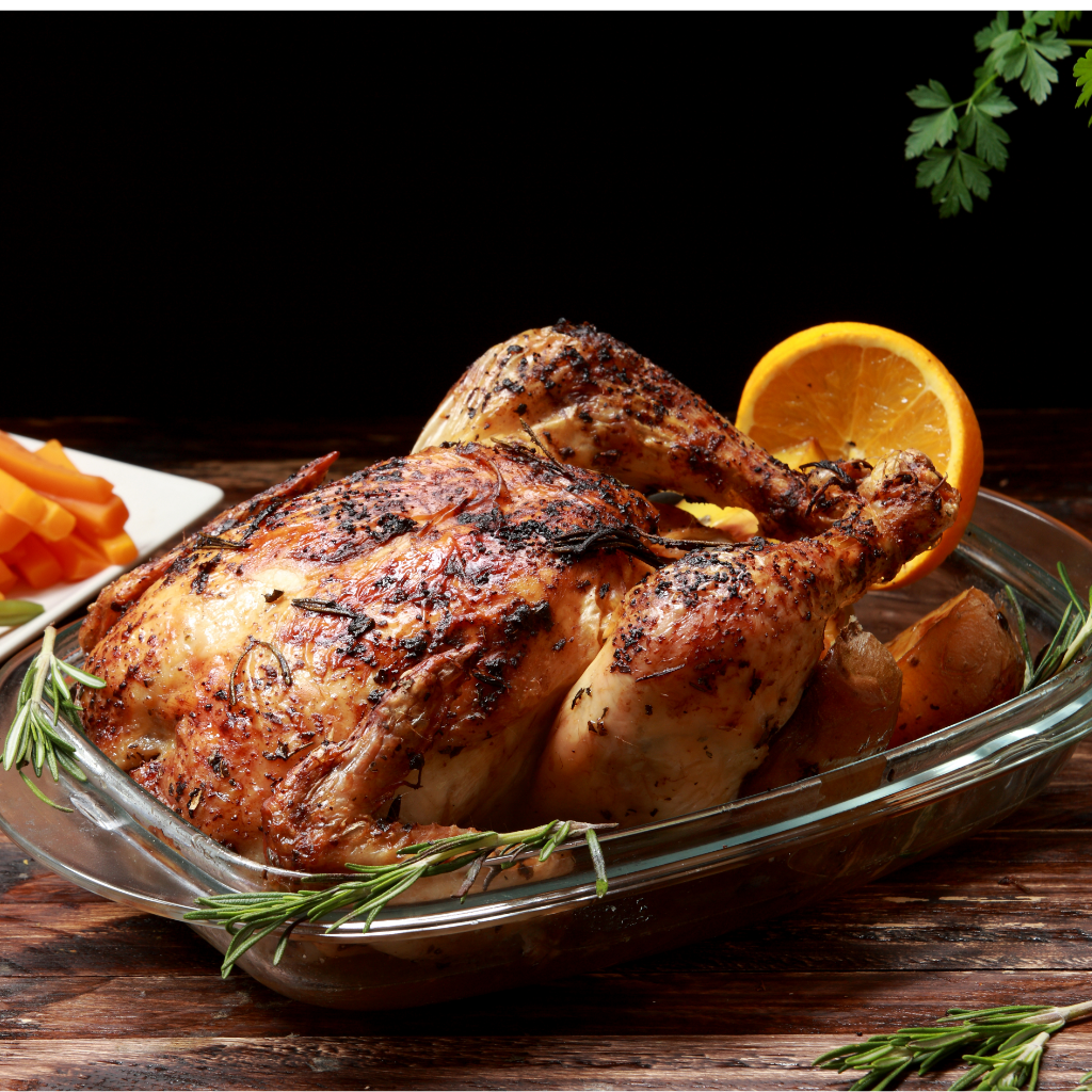 Poulet rôti aux clémentines de Corse 