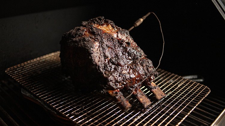 Image of Cook the roast to an internal temperature of 130ºF. Remove...