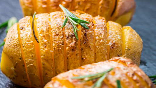 Image of Crispy Truffle Hasselback Potatoes