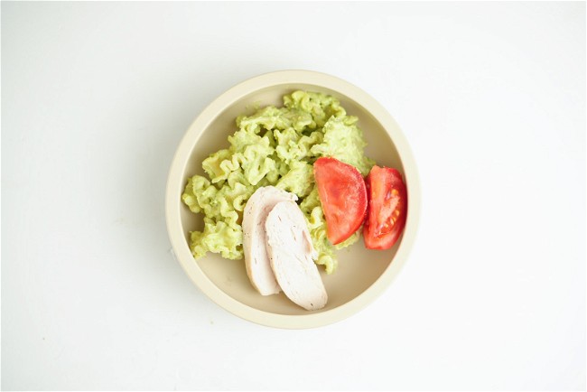Image of Krämig ärtpasta med ugnsstekt kyckling