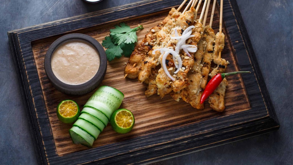 Image of Low-Carb Chicken Satay with Peanut Sauce