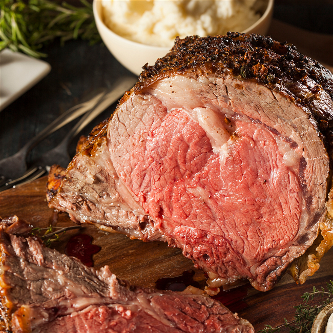 Image of Mouthwatering Prime Rib Recipe with Homemade Au Jus