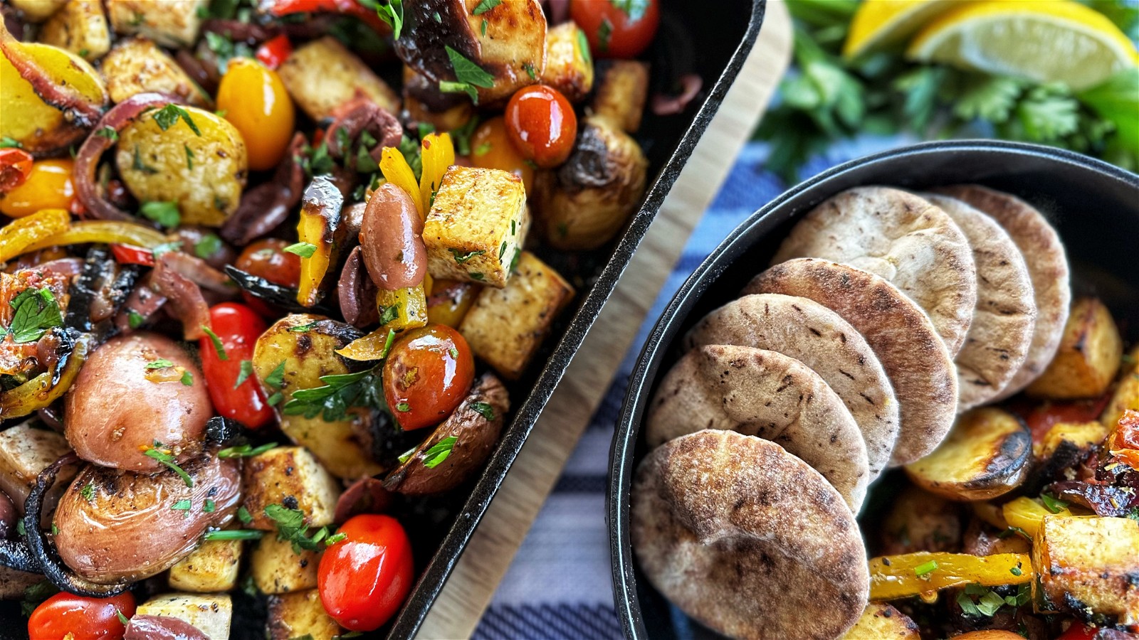 Image of Mediterranean Tofu Sheet Pan Dinner