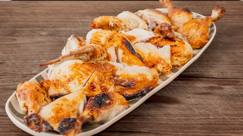 Image of Roast chicken with sage and bacon stuffing