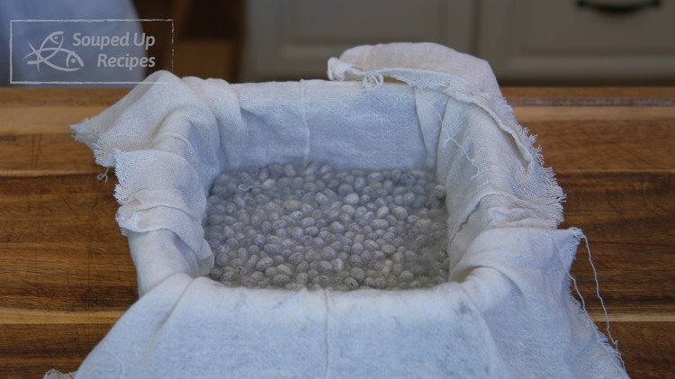 Image of Leave the beans at room temperature for 2-3 days. Feel free to open it and take a look. When all the black beans are covered by grayish-white mycelium, you are good to go.