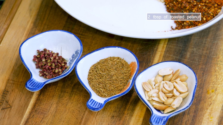 Image of The sesame seeds and peanuts need to be toasted. If yours are raw, please toast them first. Almonds can be an allergy replacement for peanuts.