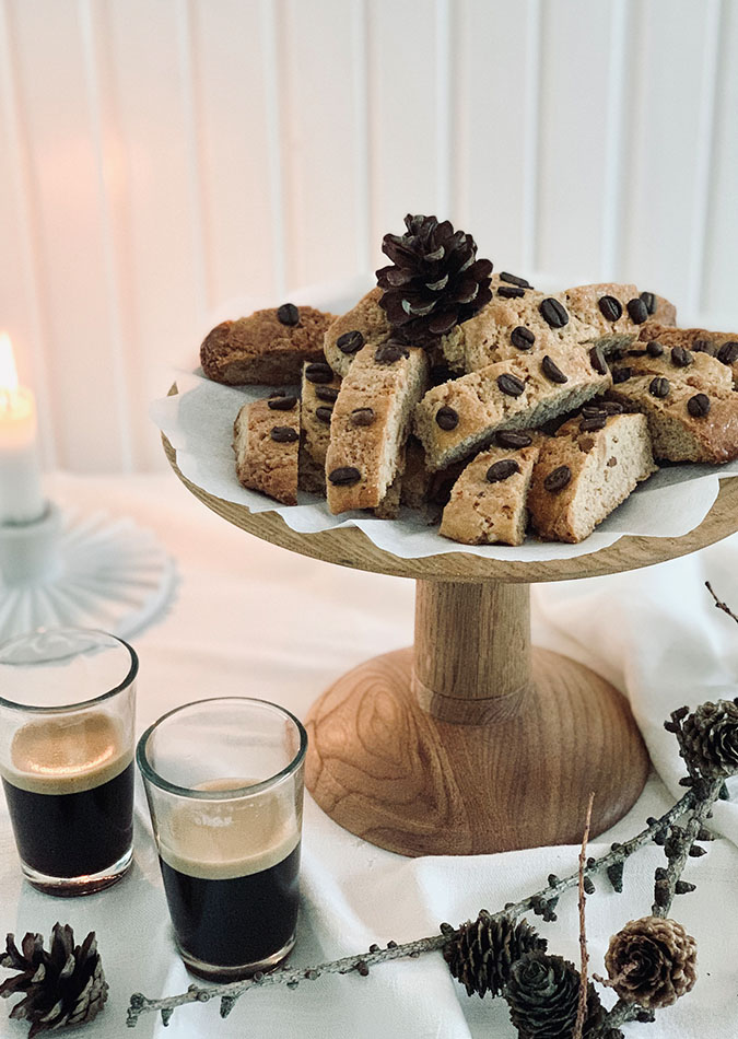 Biscotti med kaffebønner