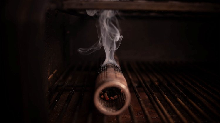 Image of Fill an A-MAZE-N Tube Smoker with 100% cherry wood pellets....